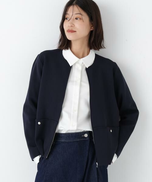 human woman / ヒューマンウーマン アウター | ◆コットンスムースジップアップＪＫ | 詳細2