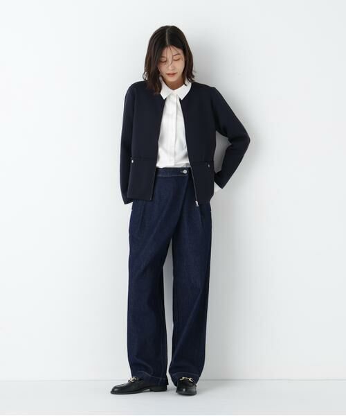 human woman / ヒューマンウーマン アウター | ◆コットンスムースジップアップＪＫ | 詳細3