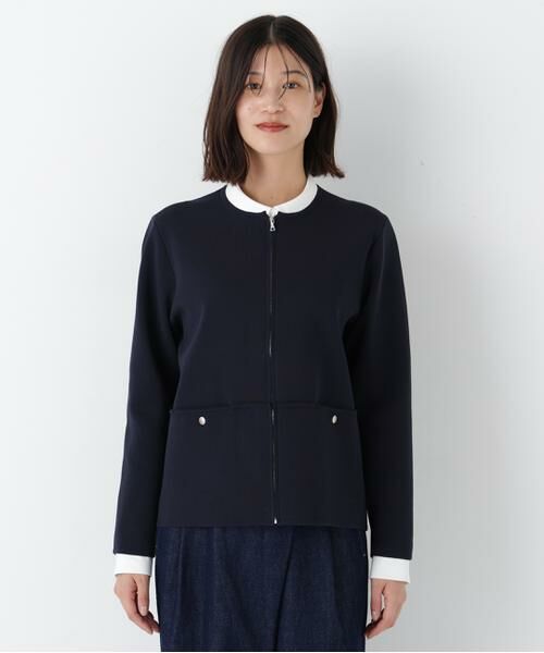 human woman / ヒューマンウーマン アウター | ◆コットンスムースジップアップＪＫ | 詳細4