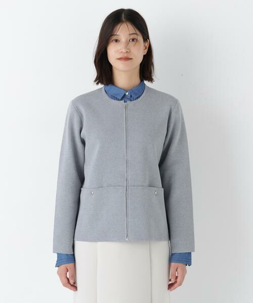 human woman / ヒューマンウーマン アウター | ◆コットンスムースジップアップＪＫ | 詳細14