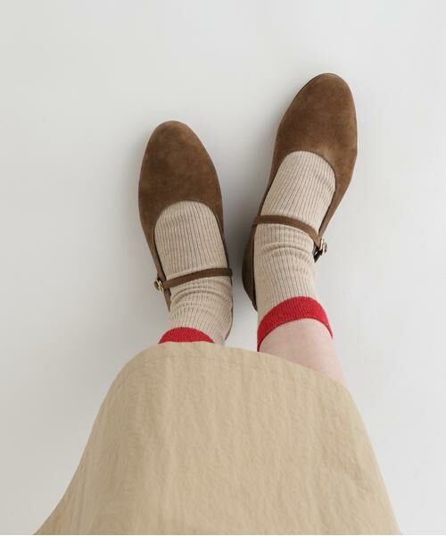 human woman / ヒューマンウーマン シューズ | ◆メリージェーンフラット（グレージュ2）