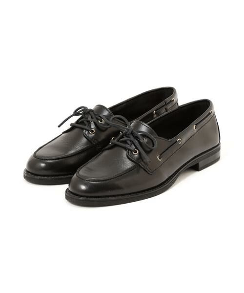 human woman / ヒューマンウーマン シューズ | ◆レザーデッキシューズ | 詳細1
