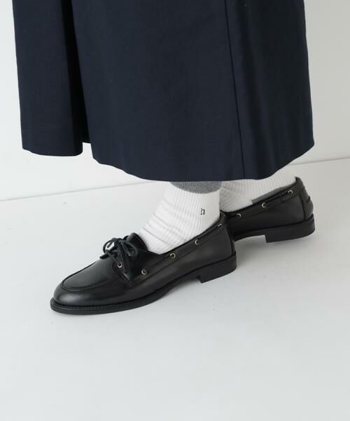 human woman / ヒューマンウーマン シューズ | ◆レザーデッキシューズ | 詳細7