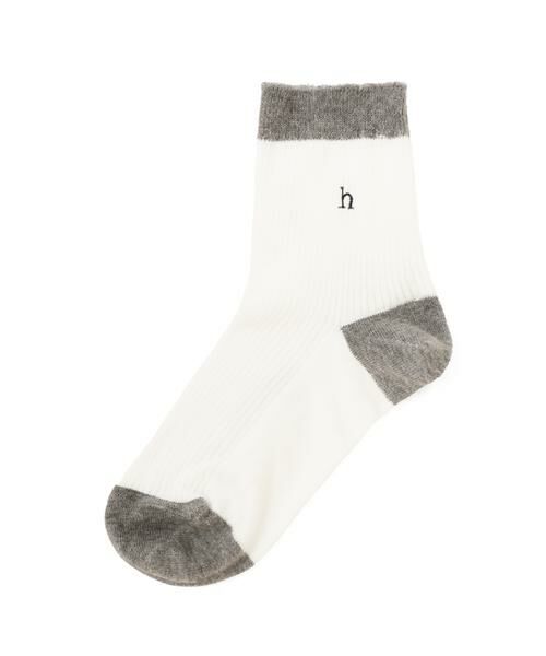 human woman / ヒューマンウーマン ソックス | ◆オリジナルバイカラーソックス（オフホワイト）