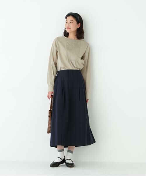 human woman / ヒューマンウーマン シャツ・ブラウス | ◆インドキルトヨークノーカラーブラウス | 詳細4