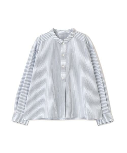 human woman / ヒューマンウーマン シャツ・ブラウス | ◆ストライプ形態安定ボックスブラウス | 詳細1