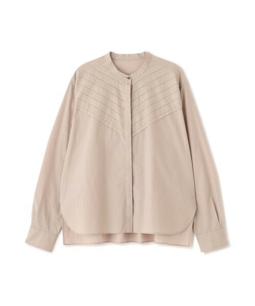 human woman / ヒューマンウーマン シャツ・ブラウス | ◆レースドッキングバンドカラーブラウス | 詳細1