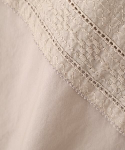 human woman / ヒューマンウーマン シャツ・ブラウス | ◆レースドッキングバンドカラーブラウス | 詳細12