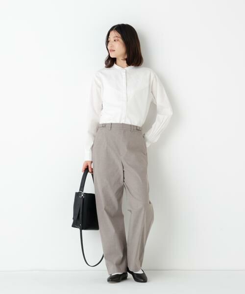 human woman / ヒューマンウーマン シャツ・ブラウス | ◆レースドッキングバンドカラーブラウス | 詳細15