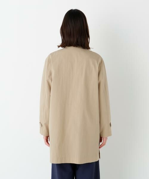 human woman / ヒューマンウーマン アウター | ◆《ウォッシャブル》綿ナイロンダンプスタンドカラーコート | 詳細28