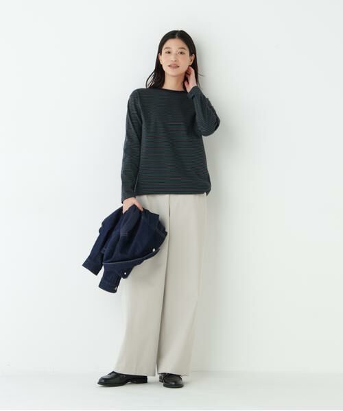 human woman / ヒューマンウーマン カットソー | マルチボーダーロンＴ | 詳細3