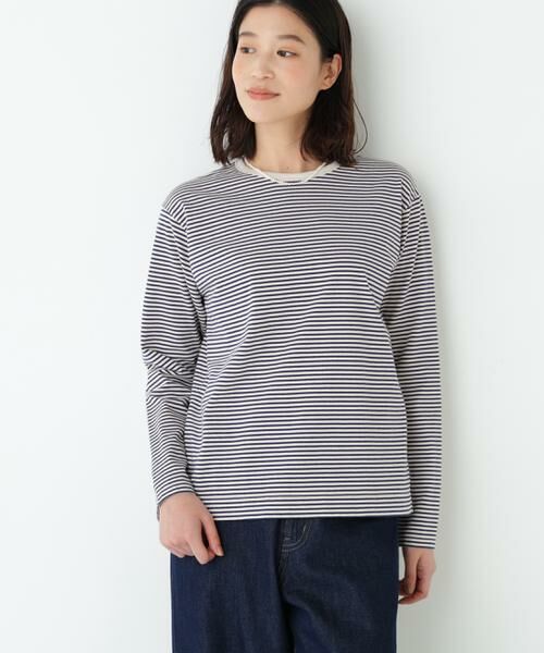 human woman / ヒューマンウーマン カットソー | マルチボーダーロンＴ | 詳細9