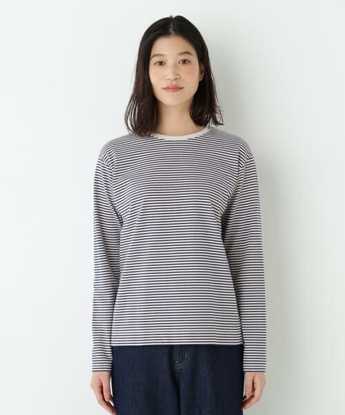 human woman / ヒューマンウーマン カットソー | マルチボーダーロンＴ | 詳細12