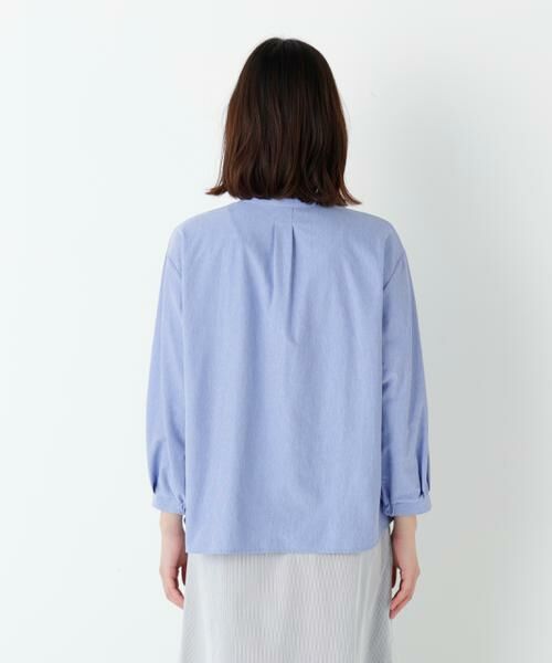 human woman / ヒューマンウーマン カットソー | ◆鹿の子ジャージーバンドカラープルオーバー | 詳細6