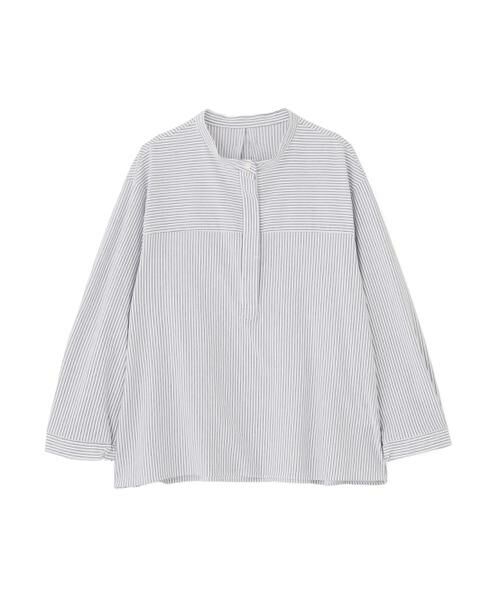 human woman / ヒューマンウーマン カットソー | ◆鹿の子ジャージーバンドカラープルオーバー | 詳細8