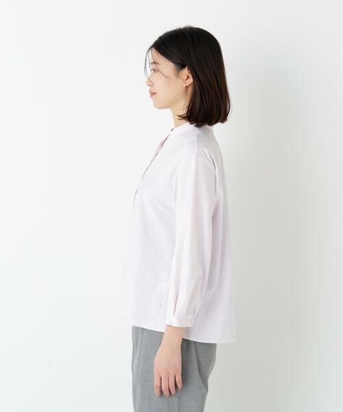 human woman / ヒューマンウーマン カットソー | ◆鹿の子ジャージーバンドカラープルオーバー | 詳細19