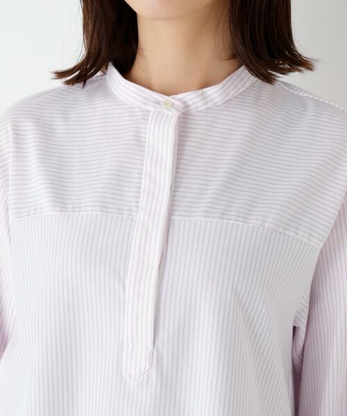 human woman / ヒューマンウーマン カットソー | ◆鹿の子ジャージーバンドカラープルオーバー | 詳細21