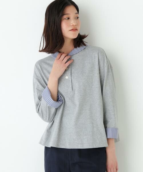 human woman / ヒューマンウーマン カットソー | ◆ＣＯＯＬＭＡＸプレーティング天竺 | 詳細7