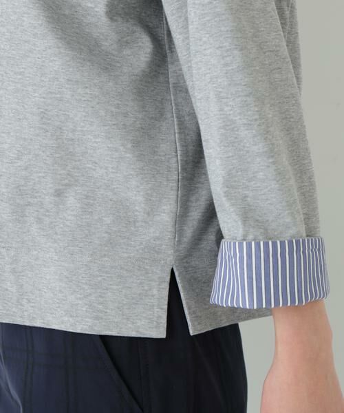 human woman / ヒューマンウーマン カットソー | ◆ＣＯＯＬＭＡＸプレーティング天竺 | 詳細14