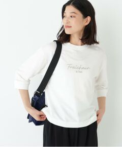 human woman / ヒューマンウーマン カットソー | ◆ミニ裏毛ロゴトレーナー