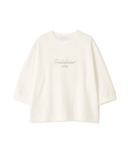 human woman / ヒューマンウーマン カットソー | ◆ミニ裏毛ロゴトレーナー | 詳細11