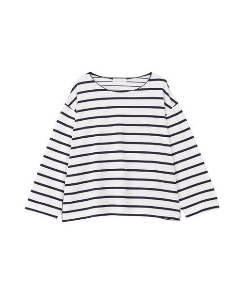 human woman / ヒューマンウーマン カットソー | ◆ハイゲージボーダーカットソー | 詳細1