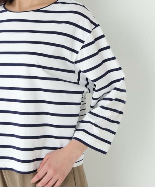 human woman / ヒューマンウーマン カットソー | ◆ハイゲージボーダーカットソー | 詳細11