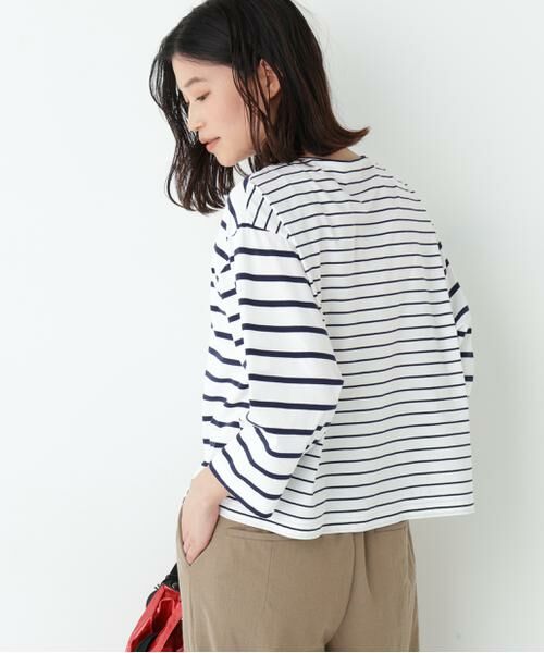 human woman / ヒューマンウーマン カットソー | ◆ハイゲージボーダーカットソー | 詳細2