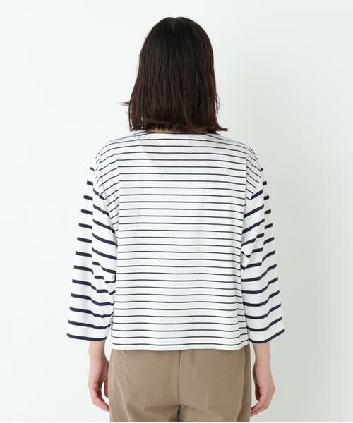 human woman / ヒューマンウーマン カットソー | ◆ハイゲージボーダーカットソー | 詳細6