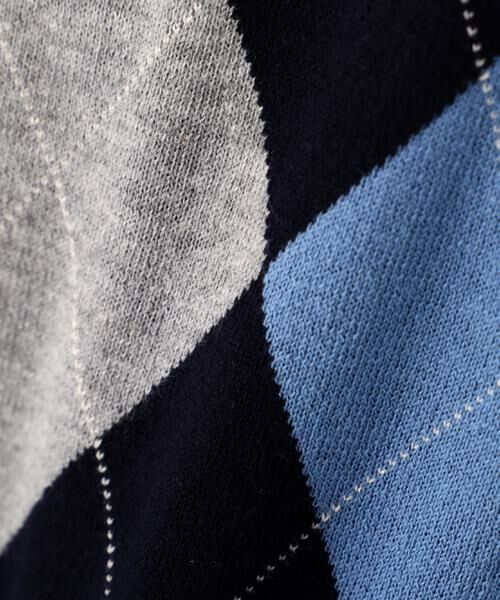 human woman / ヒューマンウーマン ニット・セーター | ◆《ウォッシャブル》アーガイル柄ポロニット | 詳細17