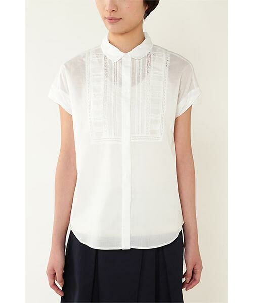human woman / ヒューマンウーマン シャツ・ブラウス | 《arrive paris》スイスコットンローン（ホワイト）