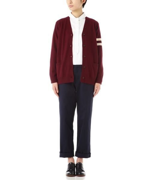 human woman / ヒューマンウーマン ニット・セーター | ライン入りＶネックカーディガン | 詳細3