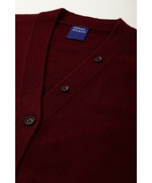 human woman / ヒューマンウーマン ニット・セーター | ライン入りＶネックカーディガン | 詳細7