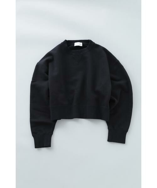 human woman / ヒューマンウーマン カットソー | 裏毛トレーナー（ブラック）