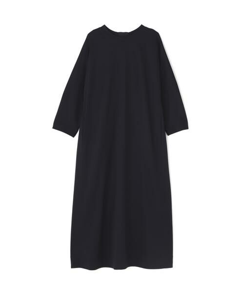human woman / ヒューマンウーマン ワンピース | ジャージードルマンスリーブＡラインワンピース（ネイビー）