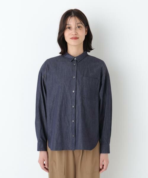 human woman / ヒューマンウーマン シャツ・ブラウス | ◆ライトオンデニムシャツ | 詳細4