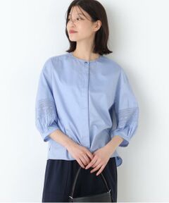 human woman / ヒューマンウーマン シャツ・ブラウス | ◆レースドッキングクルーネックブラウス