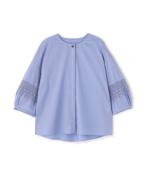 human woman / ヒューマンウーマン シャツ・ブラウス | ◆レースドッキングクルーネックブラウス | 詳細1