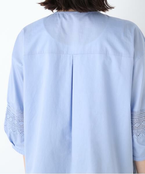 human woman / ヒューマンウーマン シャツ・ブラウス | ◆レースドッキングクルーネックブラウス | 詳細10