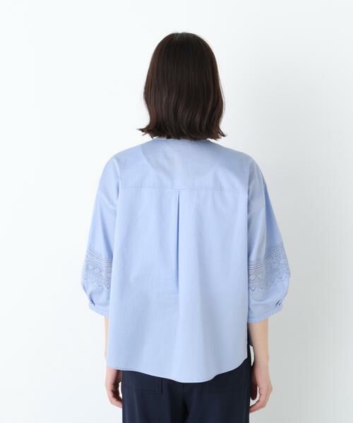 human woman / ヒューマンウーマン シャツ・ブラウス | ◆レースドッキングクルーネックブラウス | 詳細6