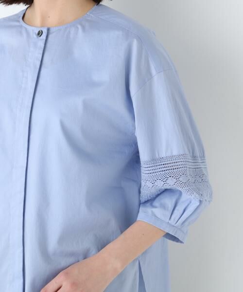 human woman / ヒューマンウーマン シャツ・ブラウス | ◆レースドッキングクルーネックブラウス | 詳細8