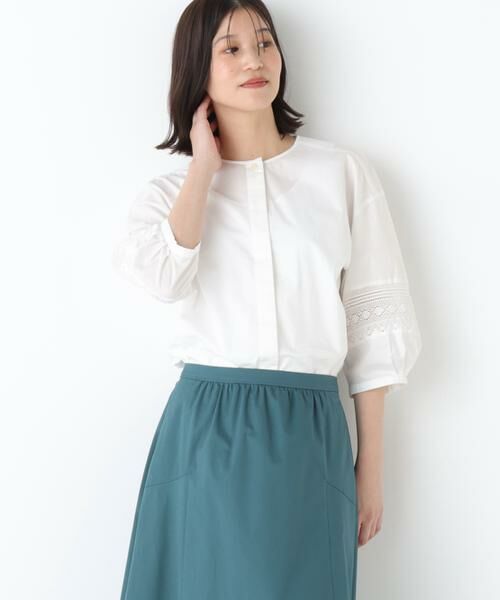 human woman / ヒューマンウーマン シャツ・ブラウス | ◆レースドッキングクルーネックブラウス | 詳細18