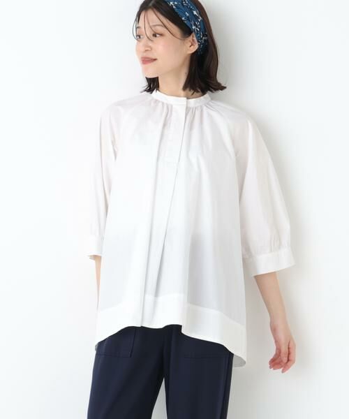 human woman / ヒューマンウーマン シャツ・ブラウス | ◆フレアーチュニックブラウス（ホワイト）