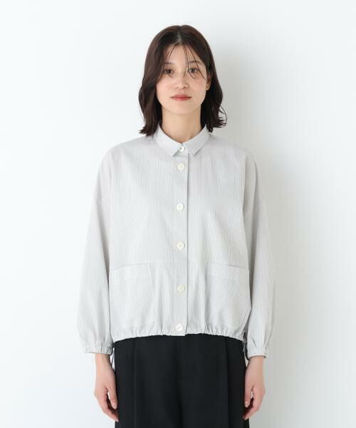 human woman / ヒューマンウーマン シャツ・ブラウス | ◆サッカーシャツ羽織 | 詳細4