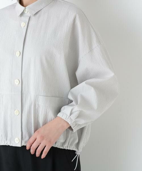 human woman / ヒューマンウーマン シャツ・ブラウス | ◆サッカーシャツ羽織 | 詳細8