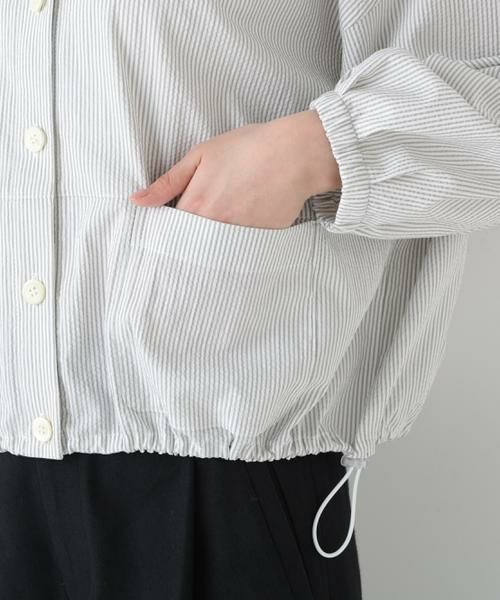 human woman / ヒューマンウーマン シャツ・ブラウス | ◆サッカーシャツ羽織 | 詳細9