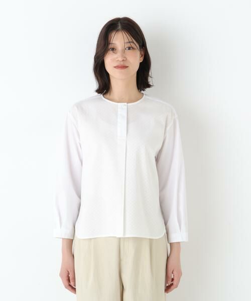 human woman / ヒューマンウーマン シャツ・ブラウス | ◆カラミレーススキッパーブラウス | 詳細3