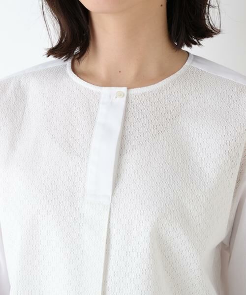 human woman / ヒューマンウーマン シャツ・ブラウス | ◆カラミレーススキッパーブラウス | 詳細6