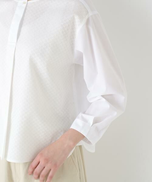 human woman / ヒューマンウーマン シャツ・ブラウス | ◆カラミレーススキッパーブラウス | 詳細7