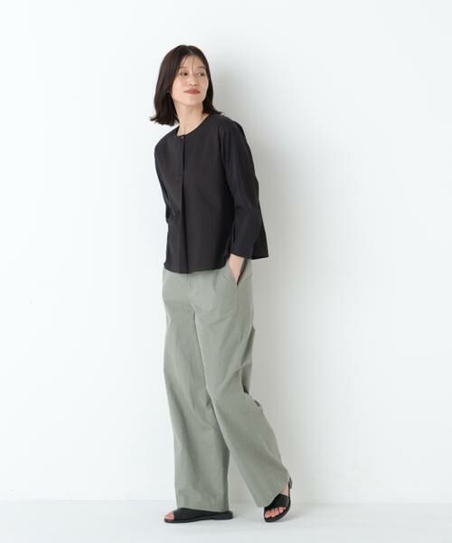 human woman / ヒューマンウーマン シャツ・ブラウス | ◆カラミレーススキッパーブラウス | 詳細13